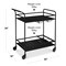 Best Choice Products 2-Tier Rolling Bar Cart Indoor/Outdoor w/ Storage Shelves, Wine Rack, Lockable Wheels